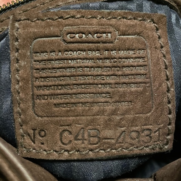 Pristine Brown Suede Coach Vintage Bucket Bag - Picture 5 of 9